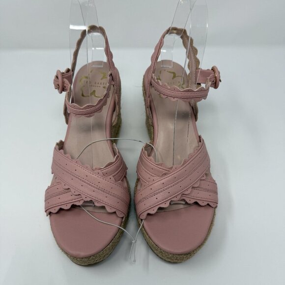 Ted Baker London Taymie Espadrille Wedge Sandals Women's 38 US 7.5 Pink NWOB - Picture 5 of 15